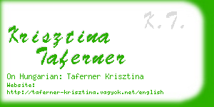 krisztina taferner business card